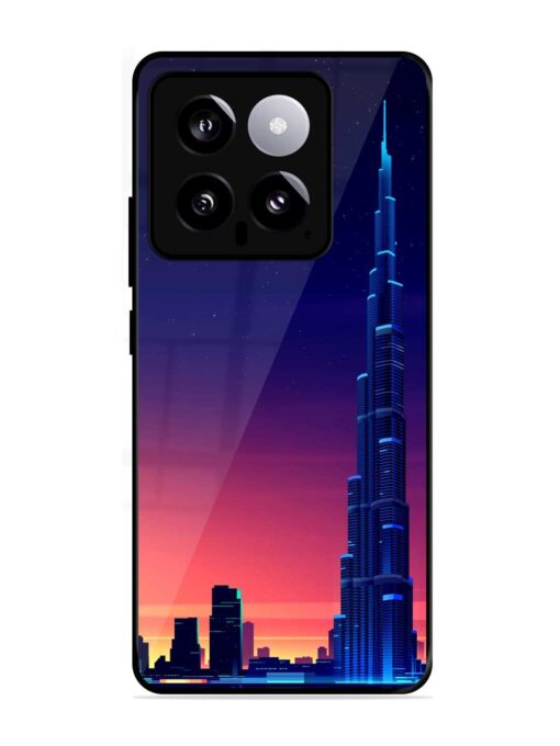 Burj Khalifa Abstract Glossy Metal Phone Cover for Xiaomi Mi 14 (5G) Zapvi