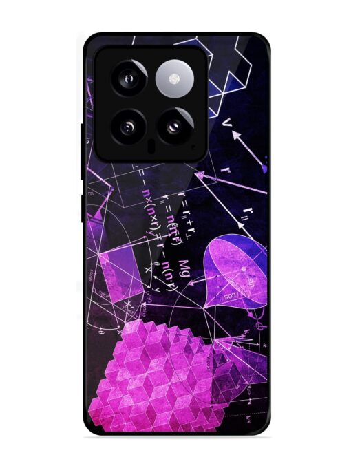 Math Physics Formula Art Glossy Metal Phone Cover for Xiaomi Mi 14 (5G) Zapvi