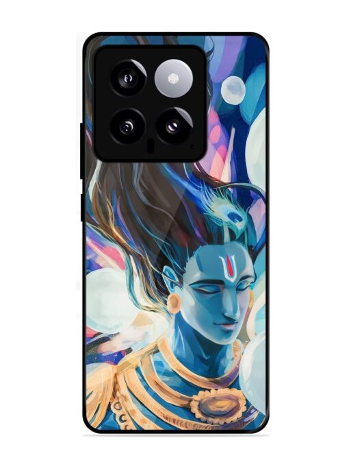 Bhagwan Sri Krishna Glossy Metal Phone Cover for Xiaomi Mi 14 (5G) Zapvi