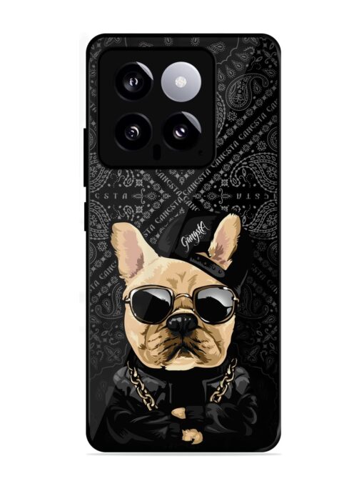 Gangsta Cool Sunmetales Dog Glossy Metal Phone Cover for Xiaomi Mi 14 (5G) Zapvi