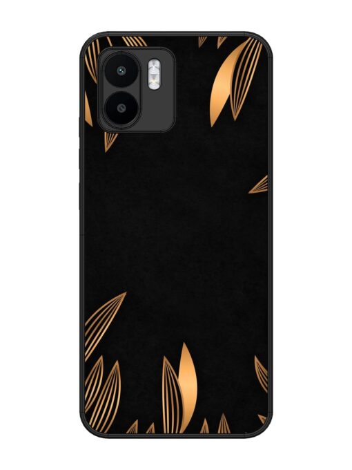 Golden Leaf Pattern Glossy Metal Phone Cover for Xiaomi Mi A1 Zapvi