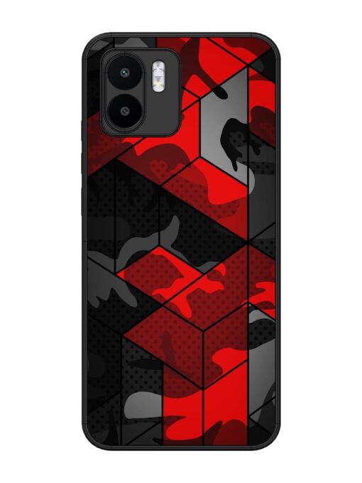 Royal Red Camouflage Pattern Glossy Metal Phone Cover for Xiaomi Mi A1