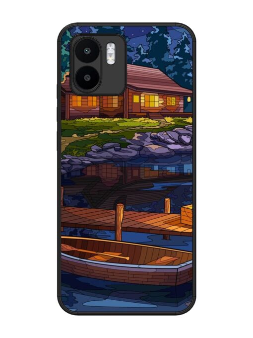 Village Night Scene Glossy Metal Phone Cover for Xiaomi Mi A1