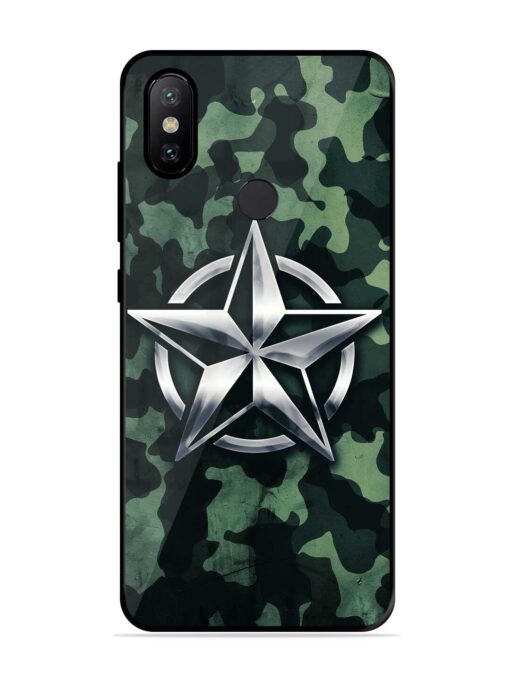 Indian Army Star Design Glossy Metal Phone Cover for Xiaomi Mi A2 Zapvi