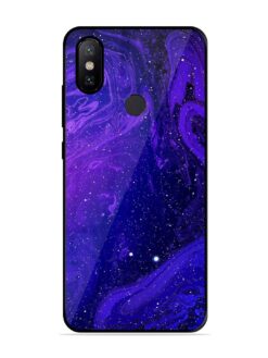 Galaxy Acrylic Abstract Art Glossy Metal Phone Cover for Xiaomi Mi A2