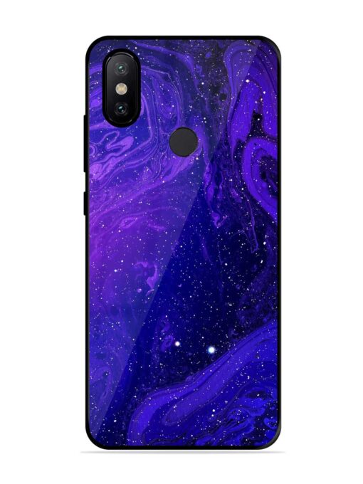 Galaxy Acrylic Abstract Art Glossy Metal Phone Cover for Xiaomi Mi A2