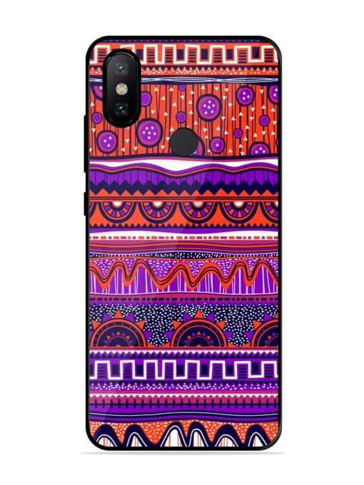 Ethnic Seamless Pattern Glossy Metal TPU Phone Cover for Xiaomi Mi A2