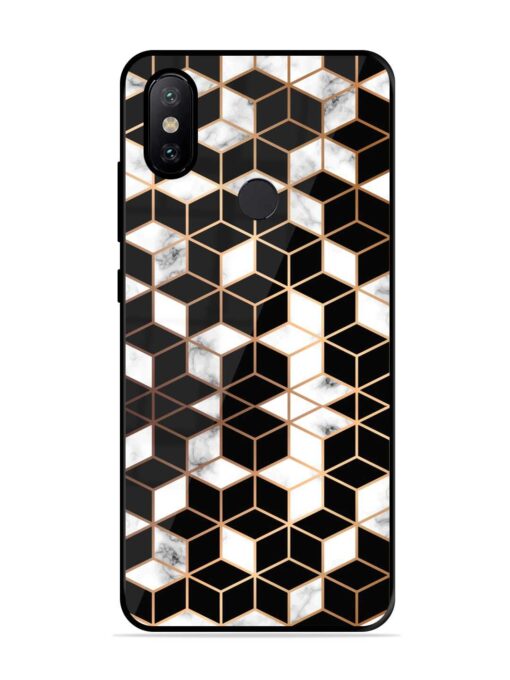 Vector Marble Texture Glossy Metal Phone Cover for Xiaomi Mi A2 Zapvi