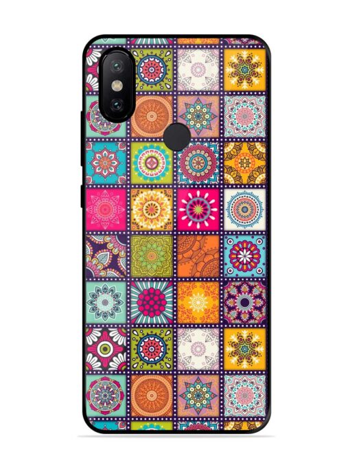 Seamless Pattern Vintage Glossy Metal Phone Cover for Xiaomi Mi A2