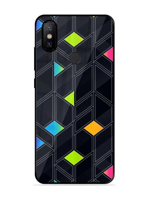 Abstract Mosaic Seamless Glossy Metal Phone Cover for Xiaomi Mi A2 Zapvi