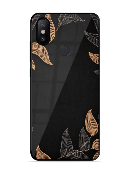 Foliage Art Glossy Metal Phone Cover for Xiaomi Mi A2