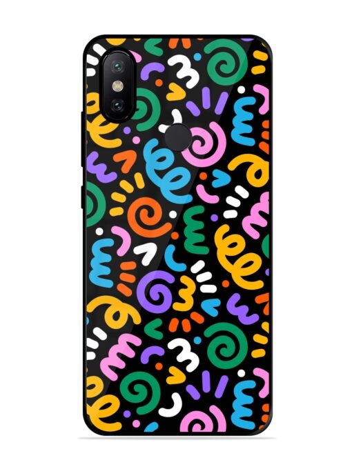 Colorful Seamless Vector Glossy Metal Phone Cover for Xiaomi Mi A2