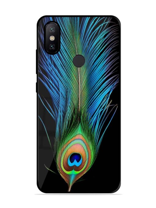 Peacock Feather Glossy Metal TPU Phone Cover for Xiaomi Mi A2