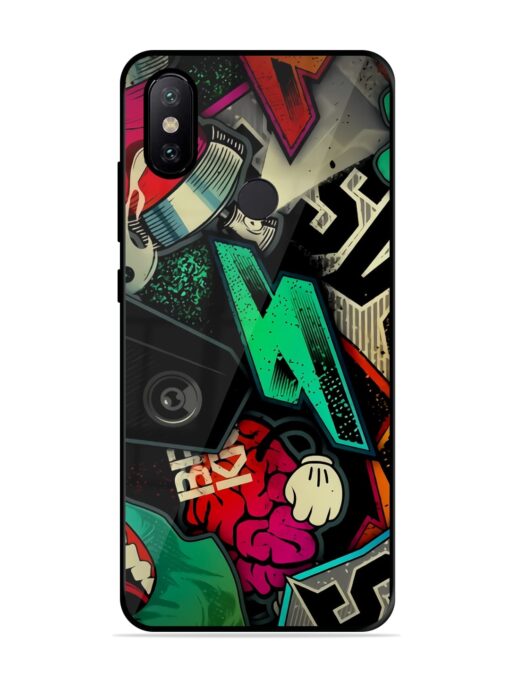 Graffiti Art Glossy Metal Phone Cover for Xiaomi Mi A2 Zapvi