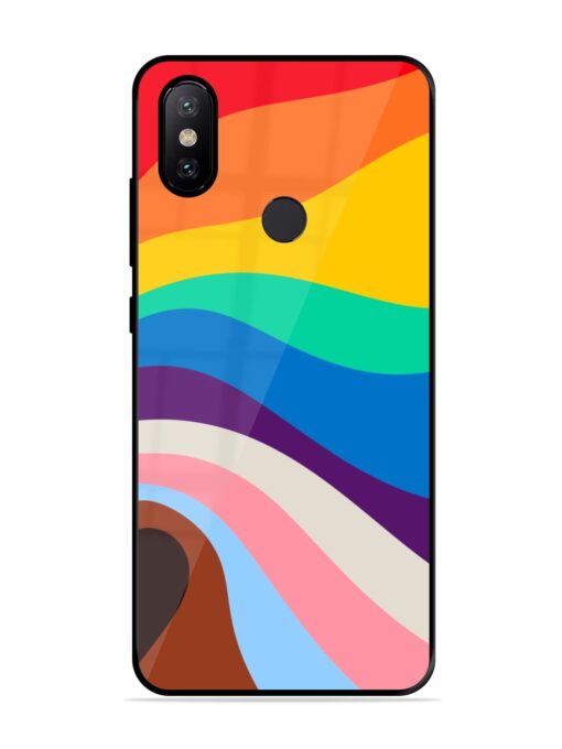 Minimal Pride Art Glossy Metal Phone Cover for Xiaomi Mi A2 Zapvi