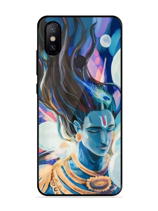 Bhagwan Sri Krishna Glossy Metal Phone Cover for Xiaomi Mi A2 Zapvi