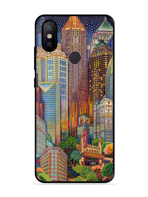 Cityscapes Art Glossy Metal Phone Cover for Xiaomi Mi A2 Zapvi