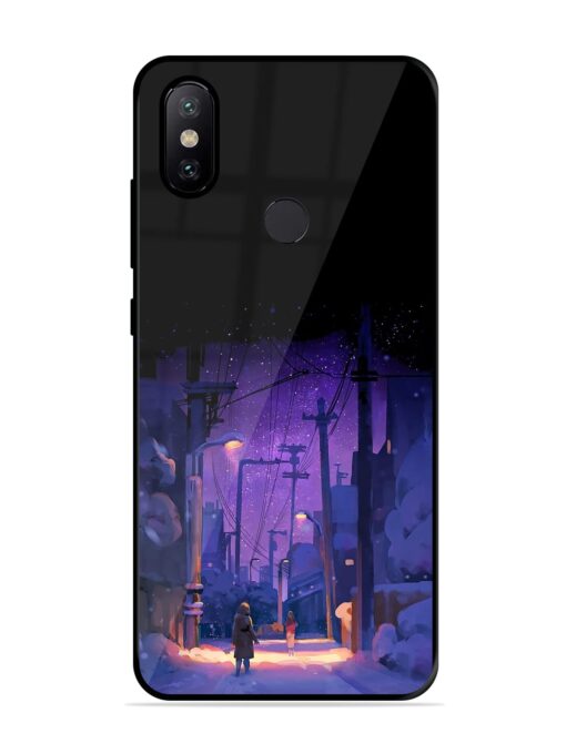 Winter Anime Art Glossy Metal Phone Cover for Xiaomi Mi A2 Zapvi