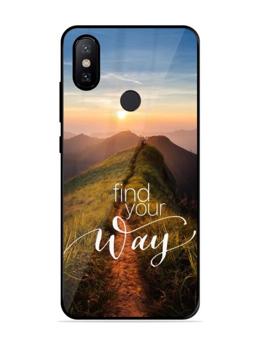 Find Your Way Glossy Metal Phone Cover for Xiaomi Mi A2 Zapvi