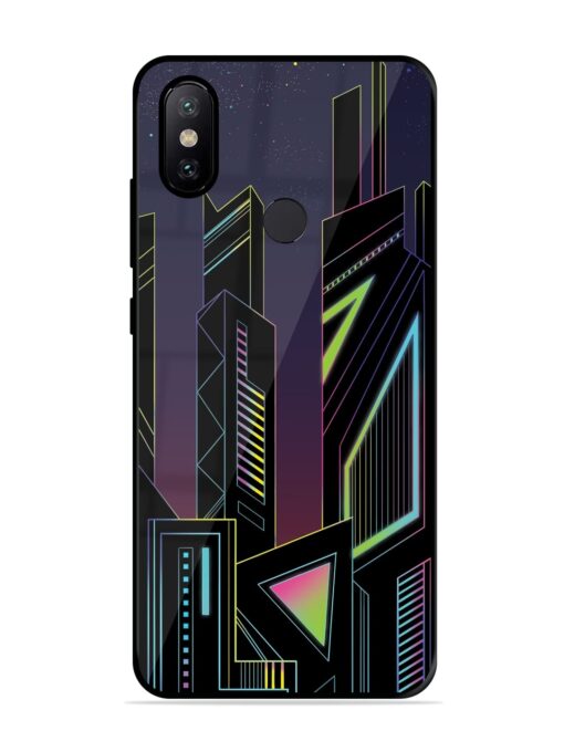 Neon Dreamscape Glossy Metal Phone Cover for Xiaomi Mi A2 Zapvi