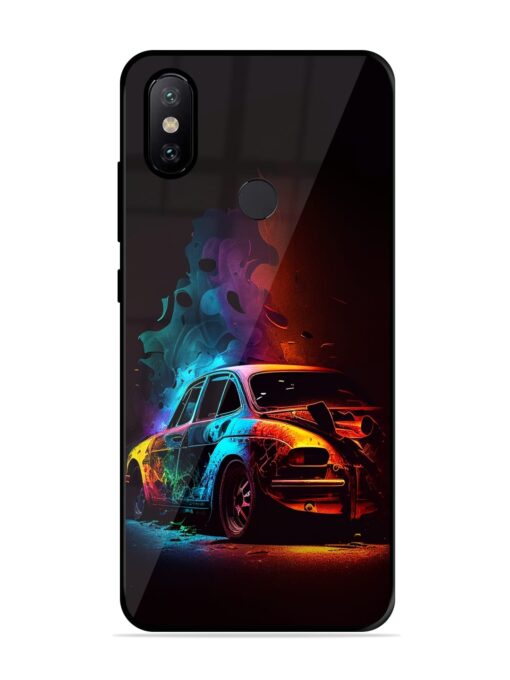 High Classic Car Art Glossy Metal Phone Cover for Xiaomi Mi A2