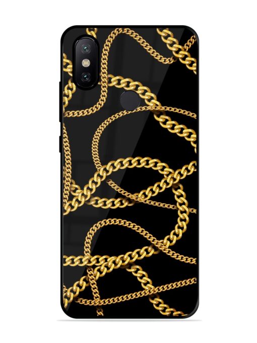 Decorative Golde Chain Glossy Metal Phone Cover for Xiaomi Mi A2 Zapvi