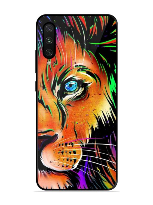 Colorful Lion Design Glossy Metal TPU Phone Cover for Xiaomi Mi A3