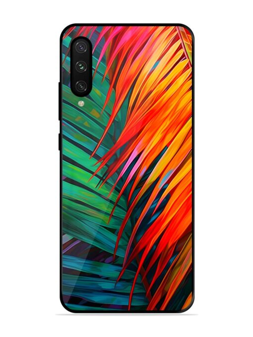 Painted Tropical Leaves Glossy Metal Phone Cover for Xiaomi Mi A3 Zapvi