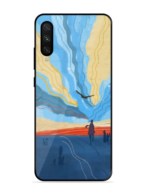 Minimal Abstract Landscape Glossy Metal Phone Cover for Xiaomi Mi A3 Zapvi