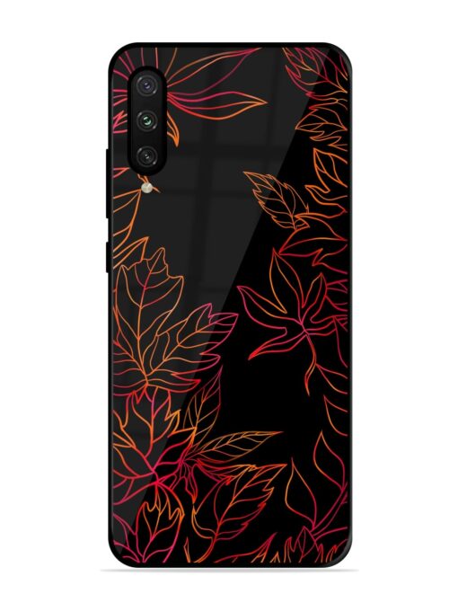 Red Floral Pattern Glossy Metal Phone Cover for Xiaomi Mi A3 Zapvi