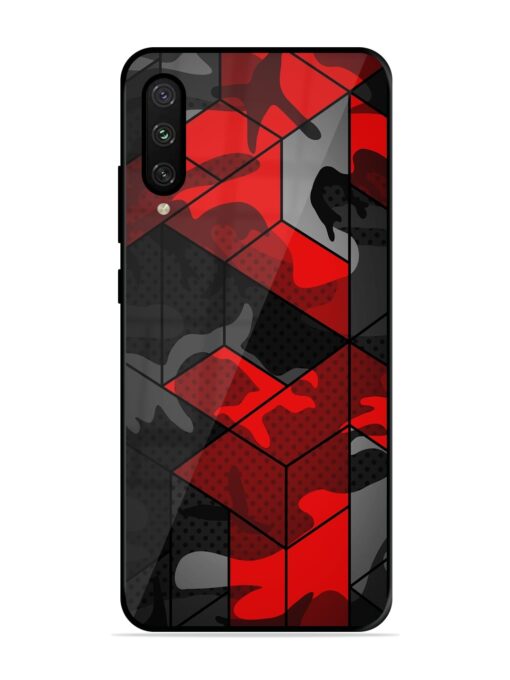 Royal Red Camouflage Pattern Glossy Metal Phone Cover for Xiaomi Mi A3