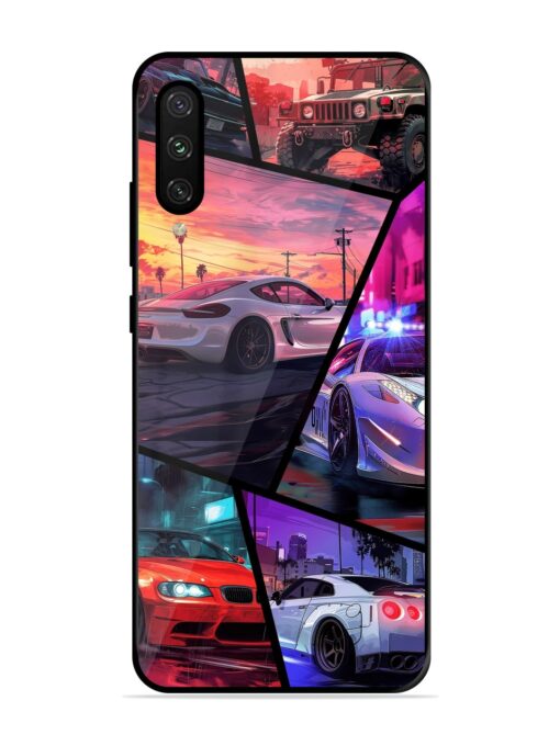 Ride In Pixels Glossy Metal Phone Cover for Xiaomi Mi A3 Zapvi