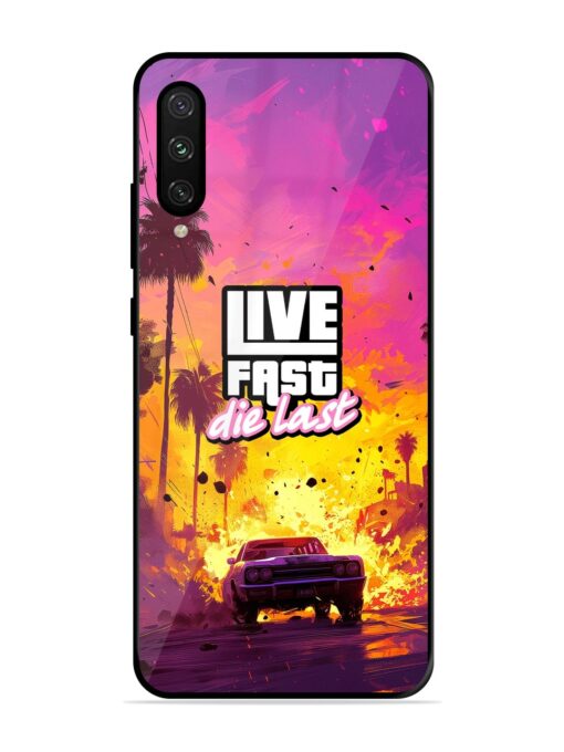 Live Fast Glossy Metal Phone Cover for Xiaomi Mi A3