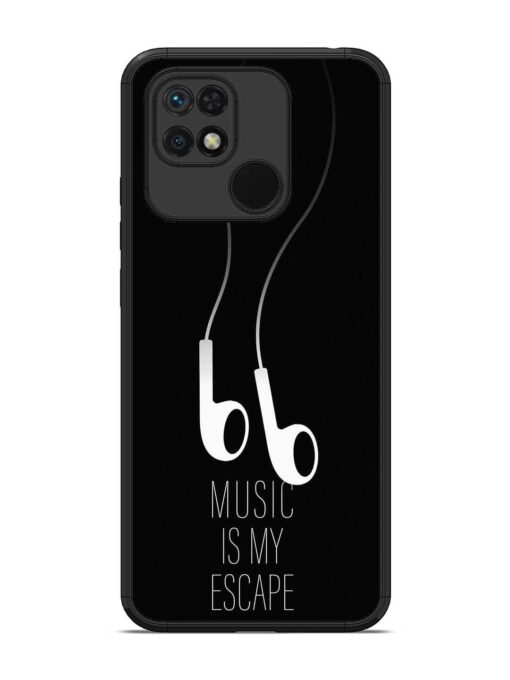 Music Is My Escape Glossy Metal Phone Cover for Xiaomi Redmi 10 Zapvi