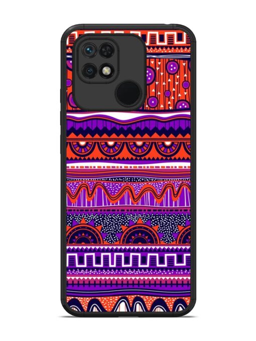 Ethnic Seamless Pattern Glossy Metal TPU Phone Cover for Xiaomi Redmi 10 Zapvi