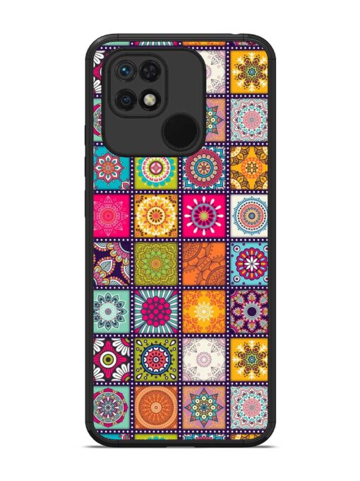 Seamless Pattern Vintage Glossy Metal Phone Cover for Xiaomi Redmi 10 Zapvi