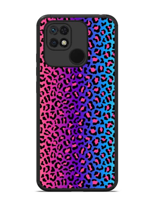 Colorful Leopard Seamless Glossy Metal Phone Cover for Xiaomi Redmi 10