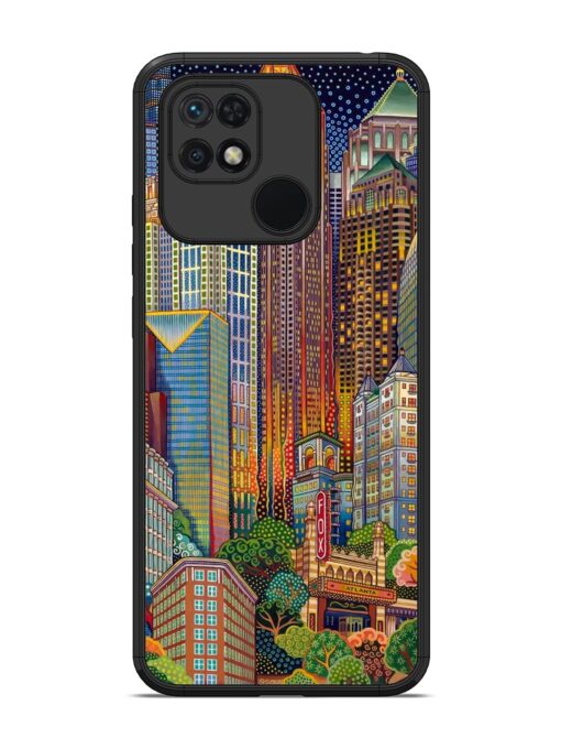 Cityscapes Art Glossy Metal Phone Cover for Xiaomi Redmi 10