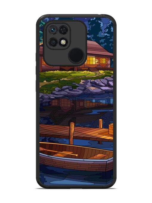 Village Night Scene Glossy Metal Phone Cover for Xiaomi Redmi 10