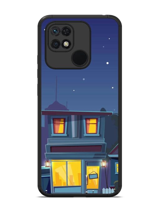 Vector Night House Glossy Metal Phone Cover for Xiaomi Redmi 10 Zapvi