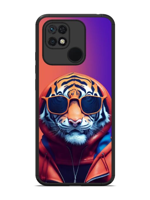 Tiger Animation Glossy Metal Phone Cover for Xiaomi Redmi 10