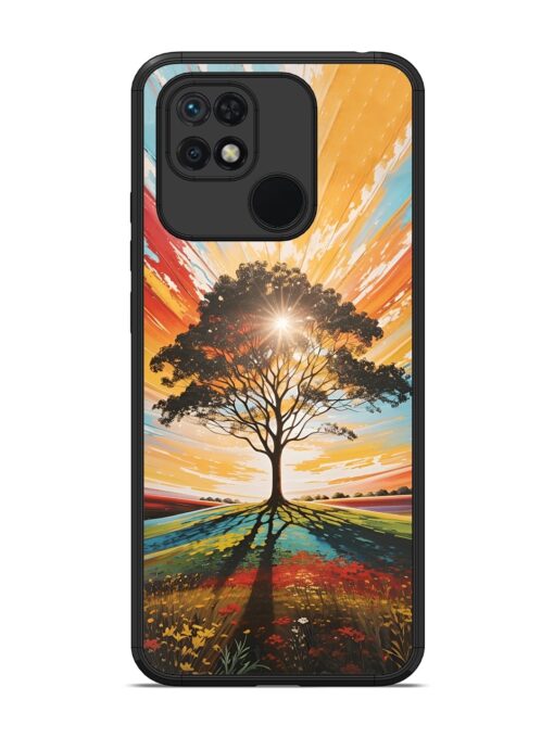 Abstract Tree Colorful Art Glossy Metal Phone Cover for Xiaomi Redmi 10