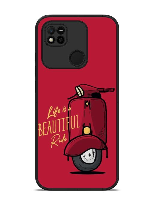 Life Is Beautiful Rides Glossy Metal Phone Cover for Xiaomi Redmi 10A Zapvi