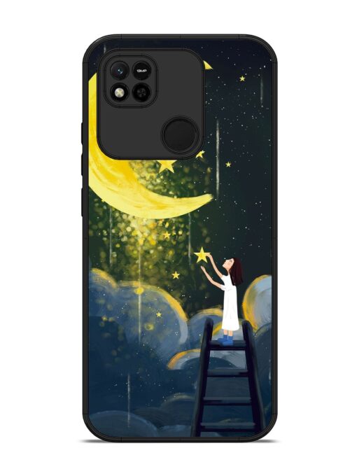 Moonlight Healing Night Illustration Glossy Metal TPU Phone Cover for Xiaomi Redmi 10A Zapvi