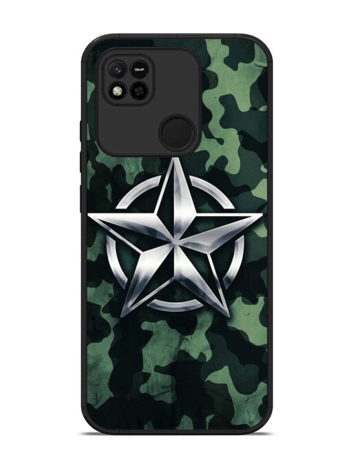 Indian Army Star Design Glossy Metal Phone Cover for Xiaomi Redmi 10A Zapvi