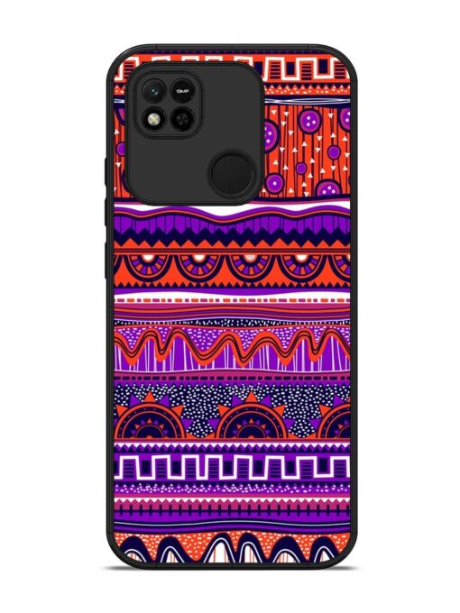 Ethnic Seamless Pattern Glossy Metal TPU Phone Cover for Xiaomi Redmi 10A