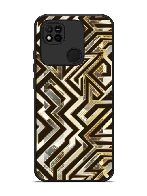 Technology Geometric Seamless Glossy Metal Phone Cover for Xiaomi Redmi 10A Zapvi