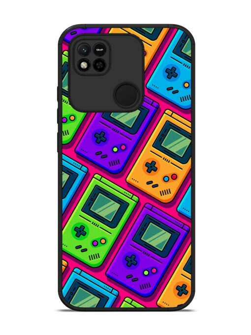 Game Seamless Pattern Glossy Metal Phone Cover for Xiaomi Redmi 10A Zapvi