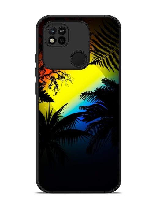 Colorful Sunset With Palm Trees Glossy Metal Phone Cover for Xiaomi Redmi 10A Zapvi