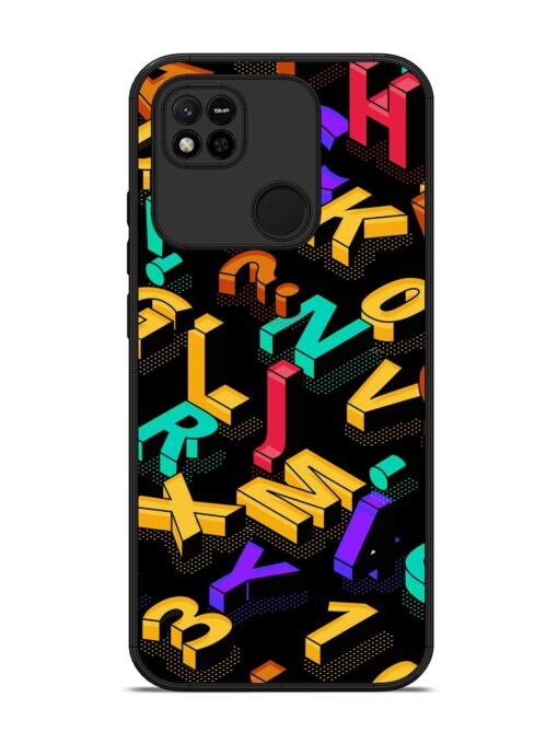 Seamless Pattern With Letters Glossy Metal Phone Cover for Xiaomi Redmi 10A Zapvi